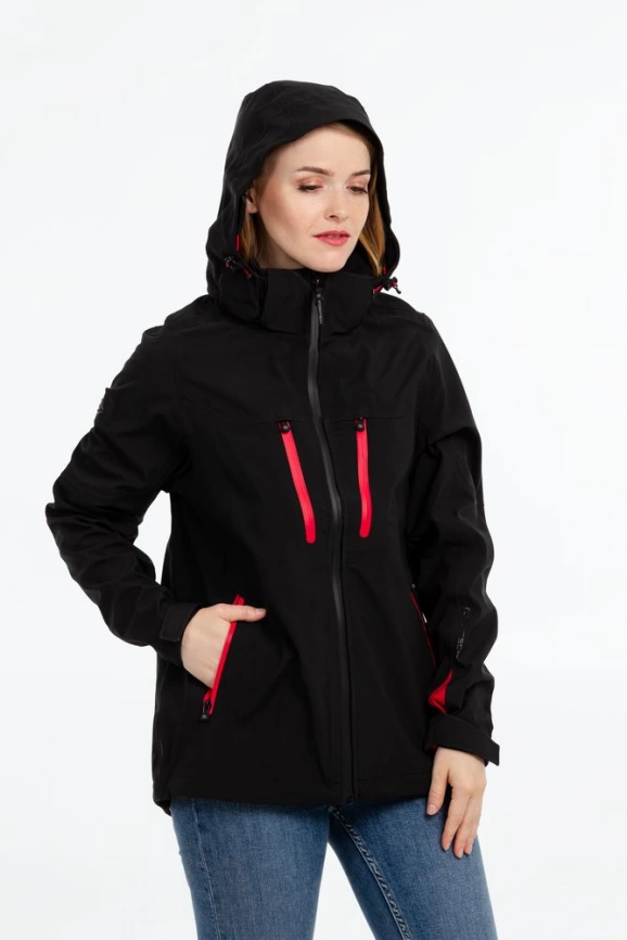 Куртка-трансформер женская Matrix черная с красным, размер L фото 11