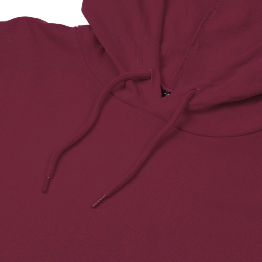 Толстовка с капюшоном унисекс Hoodie, бордовая, размер M фото 8