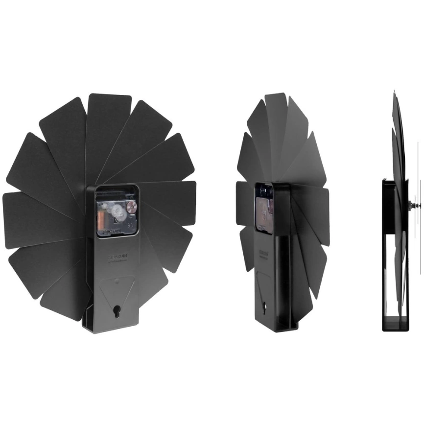 Часы настенные Transformer Clock. Black & Black фото 3