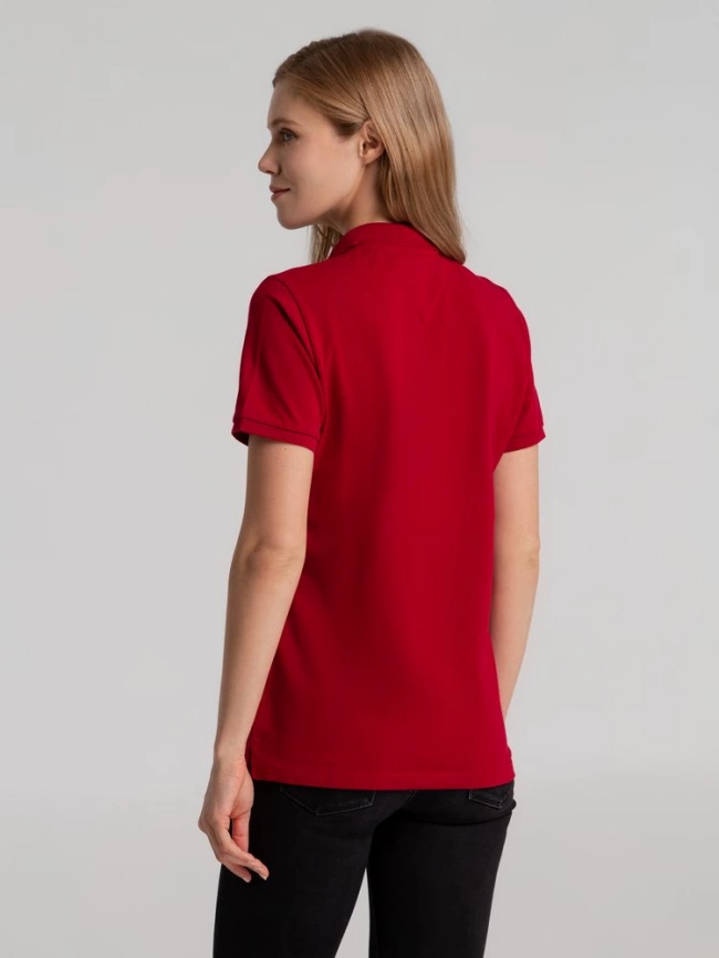 Рубашка поло женская Sunset красная, размер L фото 9