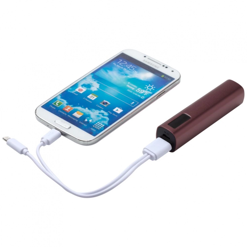 Внешний аккумулятор Easy Metal 2200 мАч, коричневый фото 5