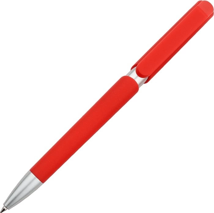 Ручка шариковая ZOOM SOFT, красная фото 3