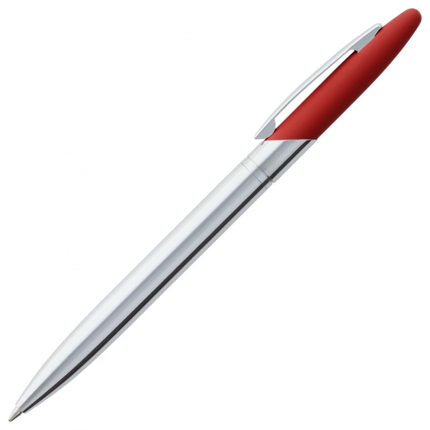 Ручка шариковая Dagger Soft Touch, красная фото 3