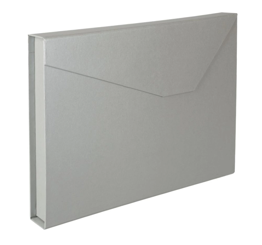 Коробка Trio под ежедневник, визитницу и ручку, серебристая фото 1