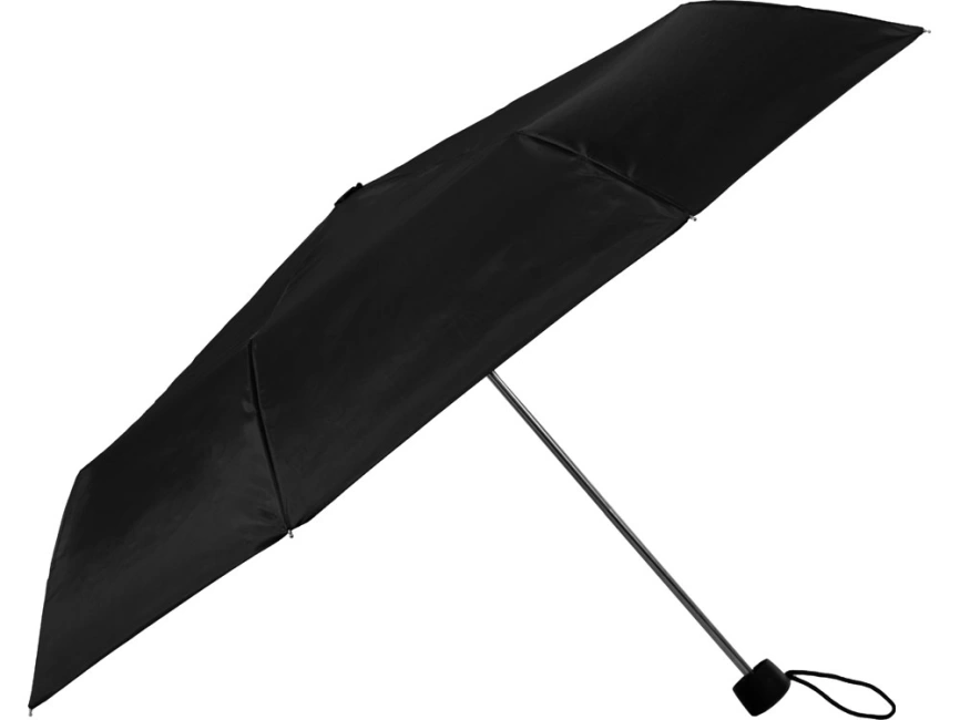 Зонт Picau из переработанного пластика в сумочке, черный фото 3