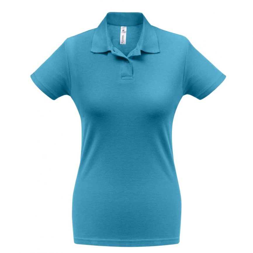 Рубашка поло женская ID.001 бирюзовая, размер XL фото 1