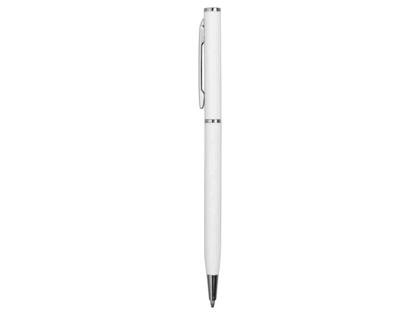 Ручка металлическая шариковая Атриум с покрытием софт-тач, белый фото 3