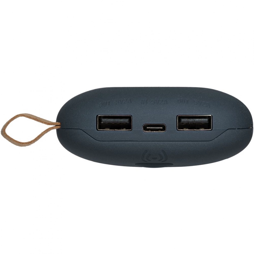 Аккумулятор с беспроводной зарядкой Pebble Wireless 9000 мАч, серо-синий фото 14