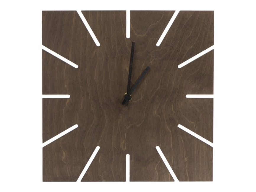 Часы деревянные Olafur квадратные, 28 см, шоколадный фото 1