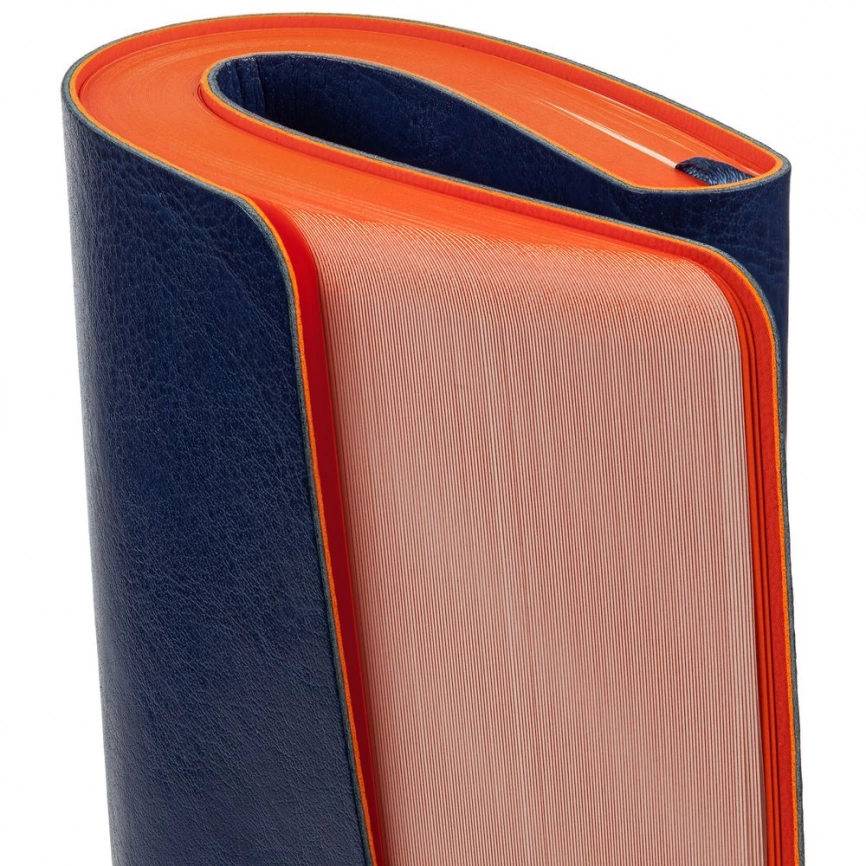 Ежедневник Slip, недатированный, синий с оранжевым фото 8