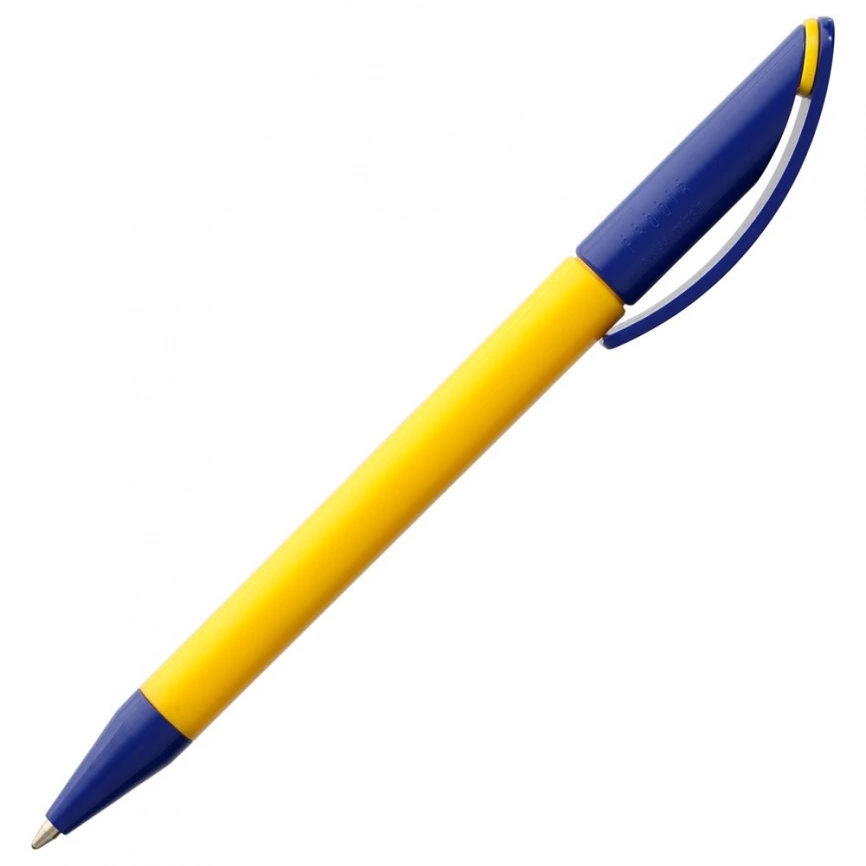 Ручка шариковая Prodir DS3 TPP Special, желтая с синим фото 4