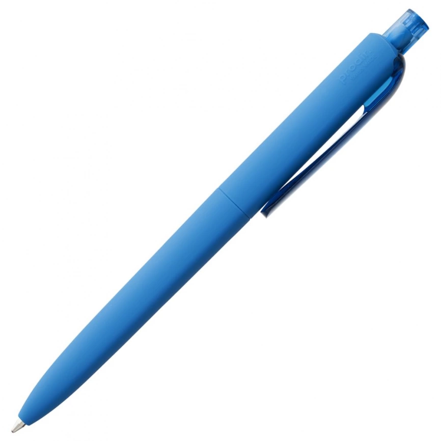 Ручка шариковая Prodir DS8 PRR-T Soft Touch, голубая фото 2