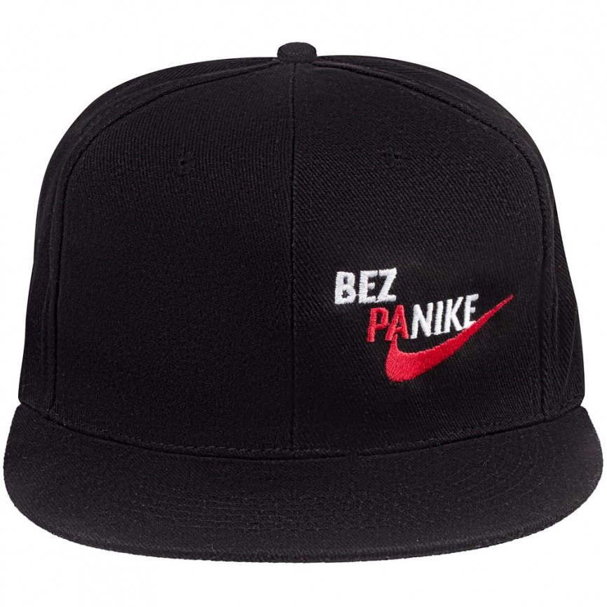 Бейсболка Bez Panike, черная фото 2