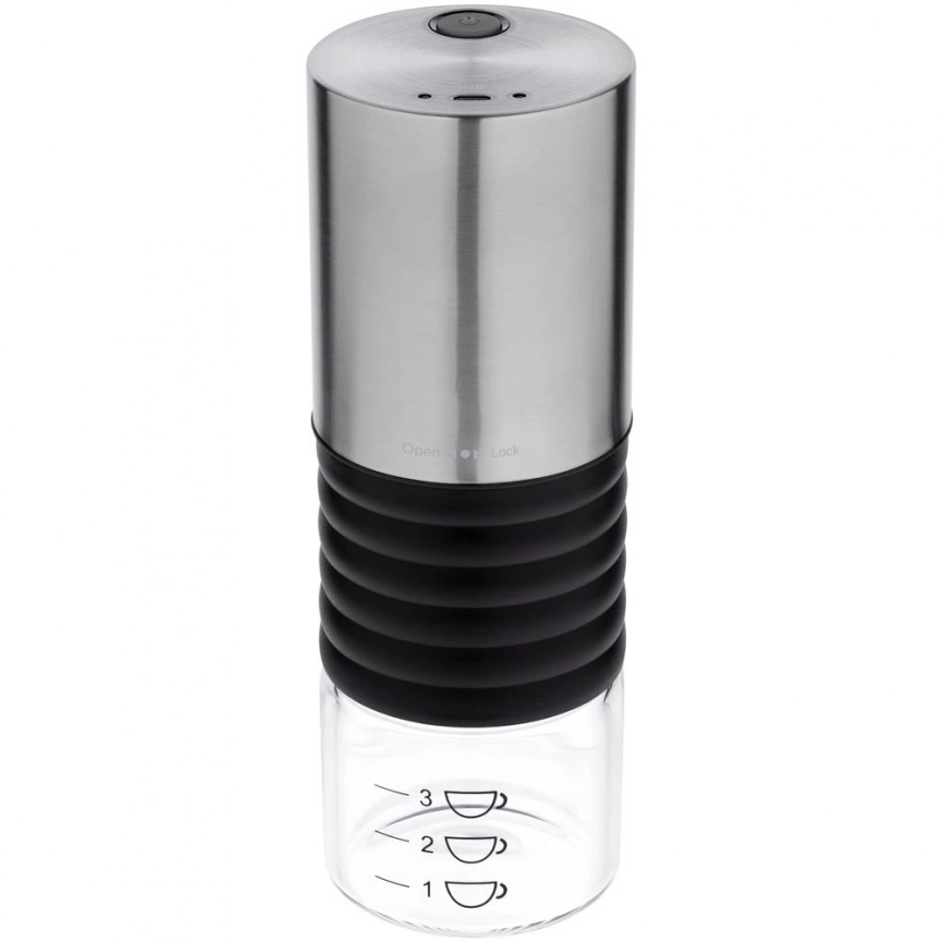 Портативная кофемолка Moxie, серебристо-черная, уценка фото 1