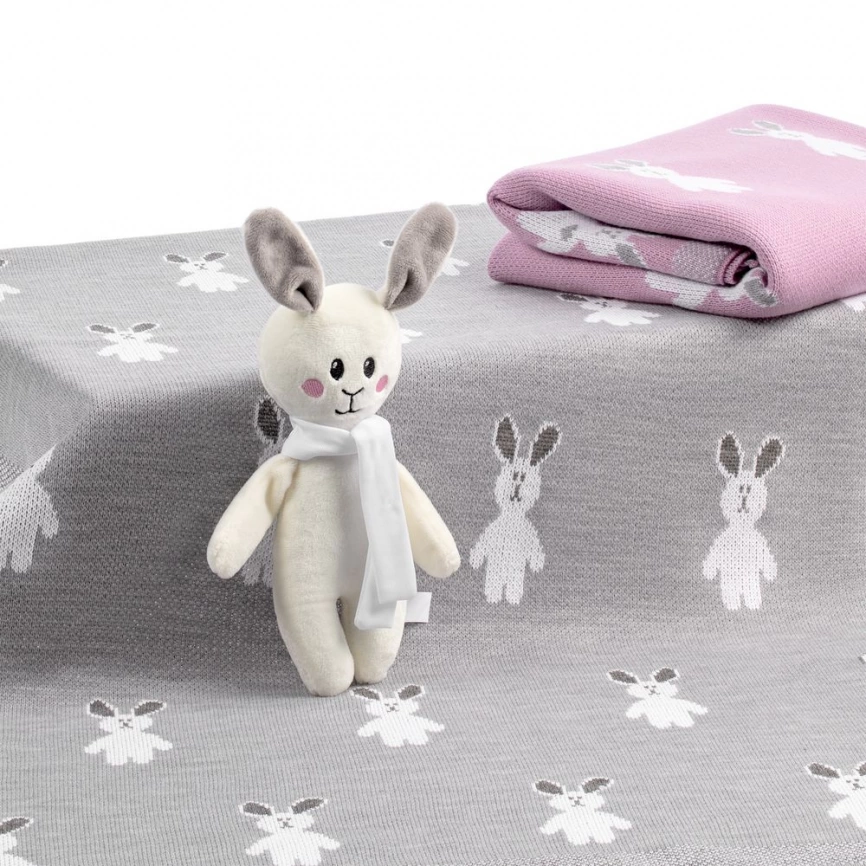 Набор детский с зайками Beastie Toys, серый фото 6