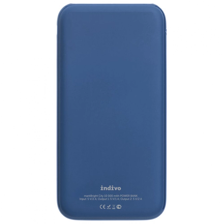 Аккумулятор с подсветкой markBright City, 10000 мАч, синий фото 7
