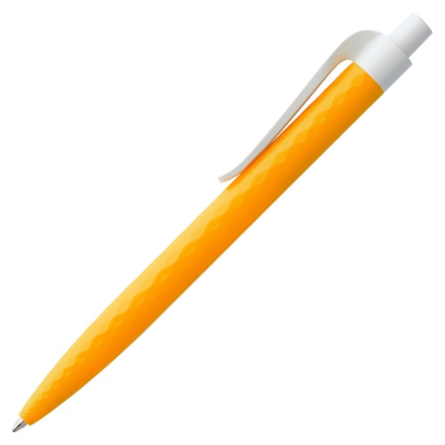 Ручка шариковая Prodir QS01 PMP-P, оранжевая с белым фото 2