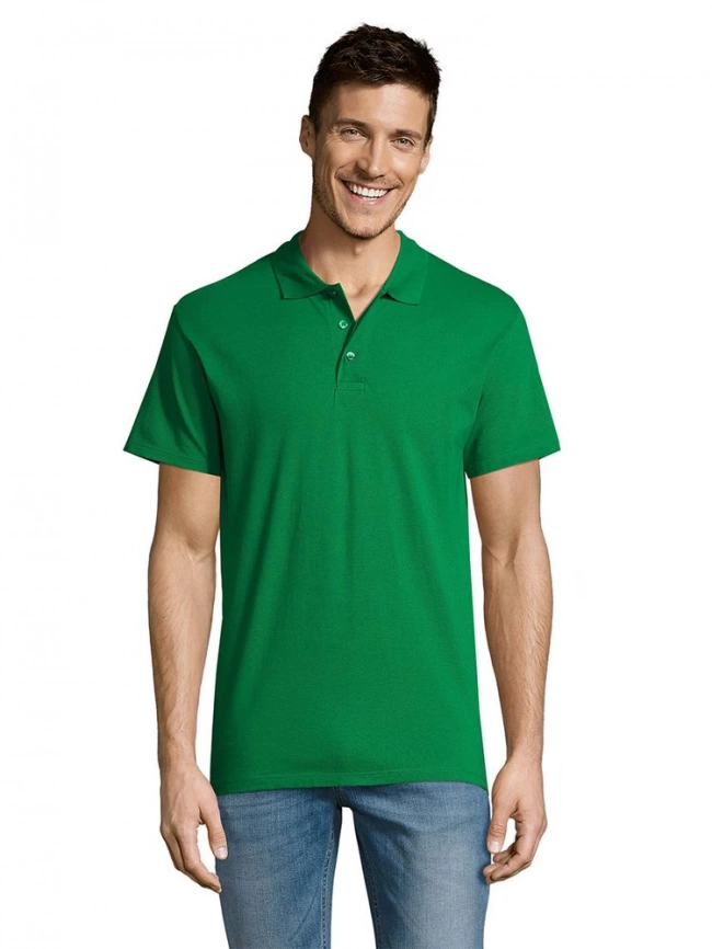 Рубашка поло мужская Summer 170 ярко-зеленая, размер XXL фото 12