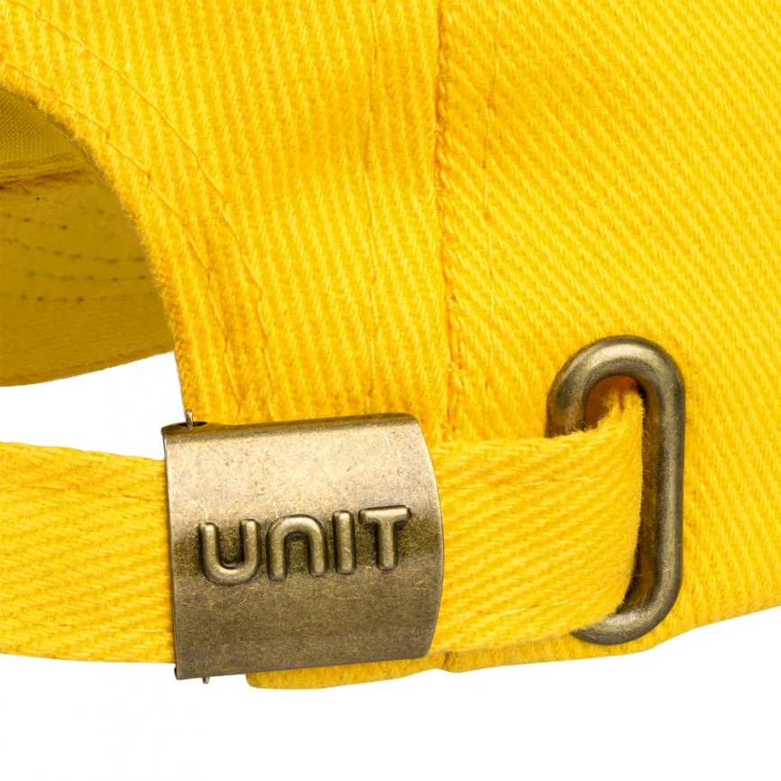 Бейсболка Unit Smart, черная с желтым фото 6