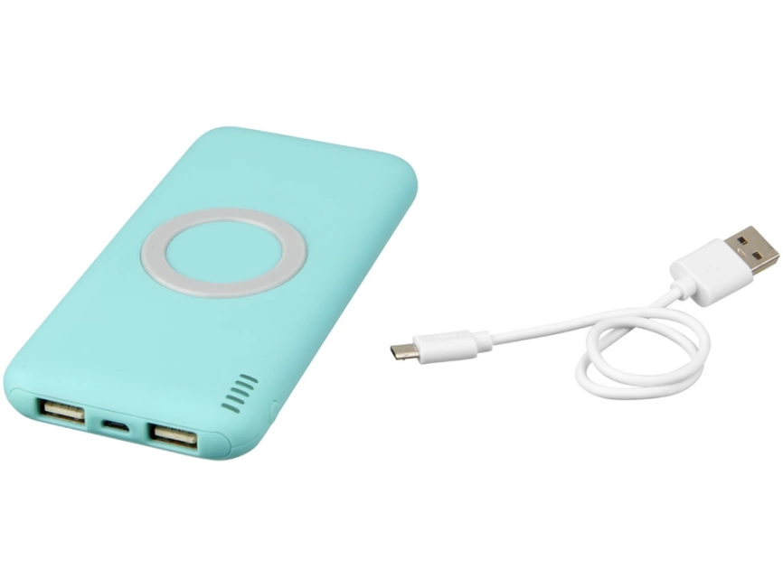 Беспроводное зарядное устройство Coma 6000 мА/ч, мятный фото 7