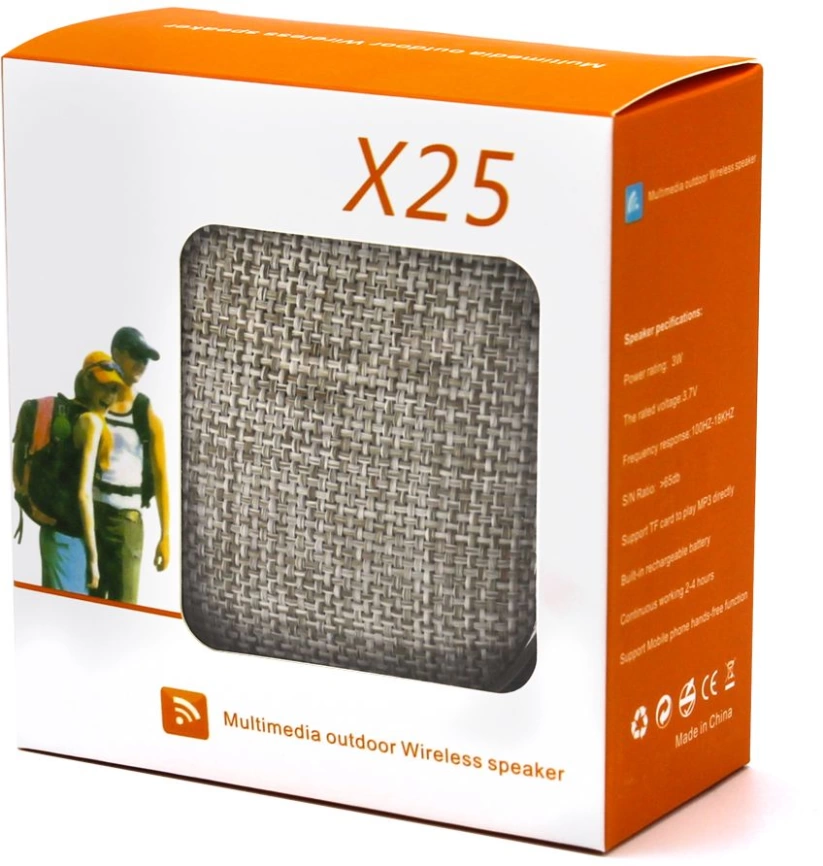 Беспроводная Bluetooth колонка  X25 Outdoor, серая фото 3