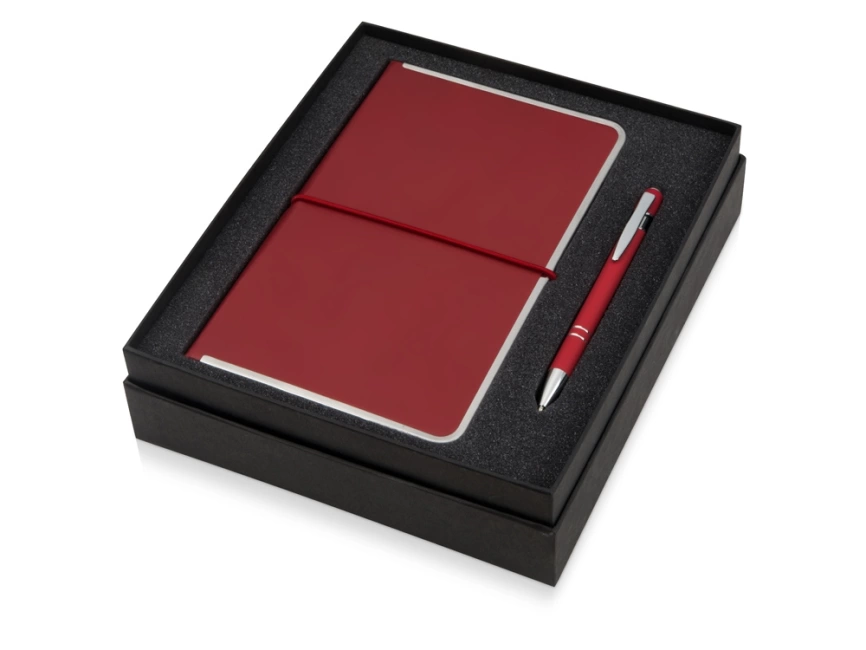 Подарочный набор Silver Sway с ручкой и блокнотом А5, красный фото 2