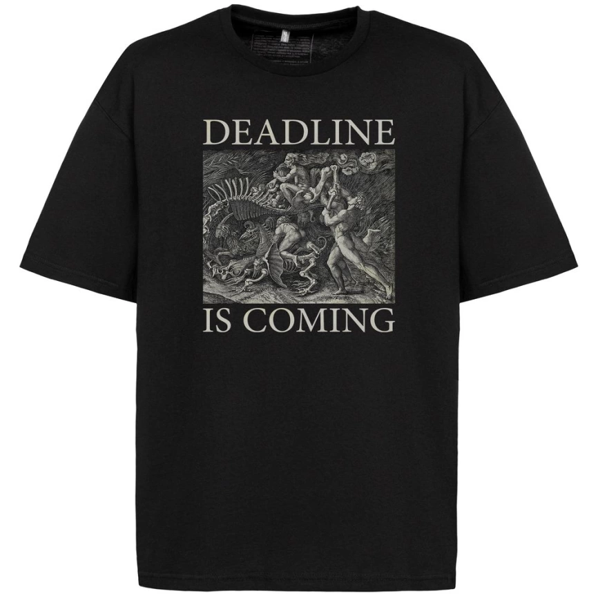 Футболка оверсайз Deadline, черная, размер XS/S фото 3