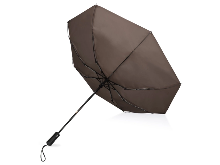 Зонт складной Ontario, автоматический, 3 сложения, с чехлом, коричневый фото 7