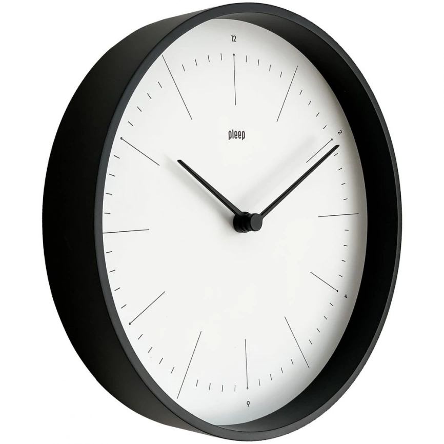 Часы настенные Lacky, белые с черным фото 3
