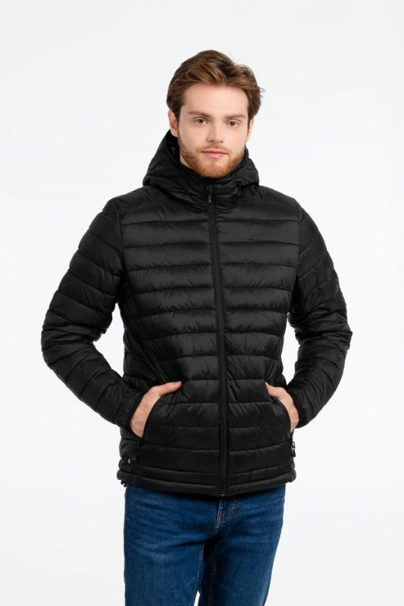 Куртка компактная мужская Stavanger черная с серым, размер M фото 17