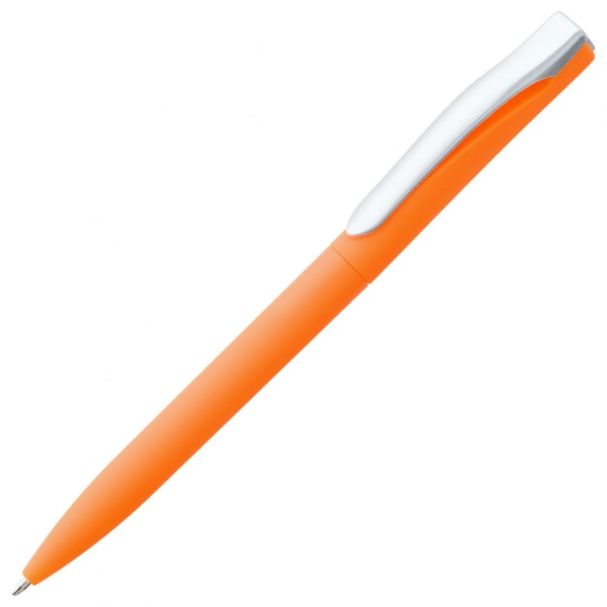 Ручка шариковая Pin Soft Touch, оранжевая фото 1
