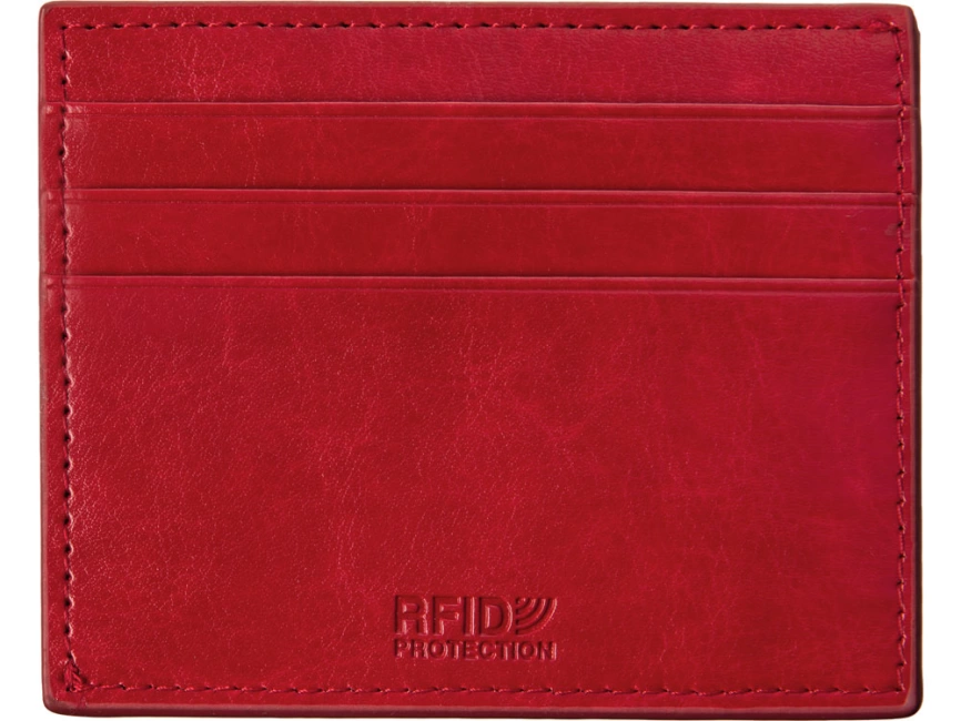 Картхолдер для 6 пластиковых карт с RFID-защитой Fabrizio, красный фото 5
