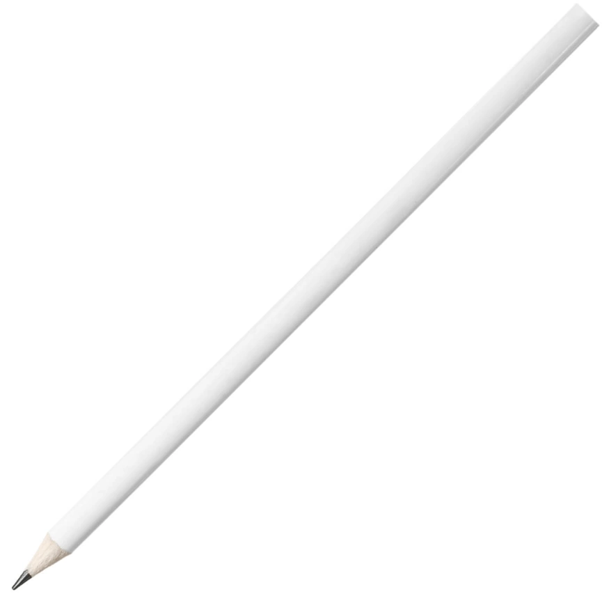 Карандаш простой WOOD COLOR без ластика, белый фото 1