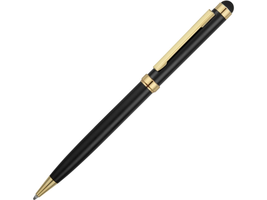 Ручка шариковая Голд Сойер со стилусом, черный фото 1