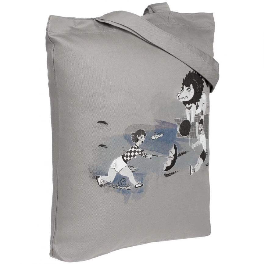 Холщовая сумка «Не вы ли были у Невы», серая фото 2