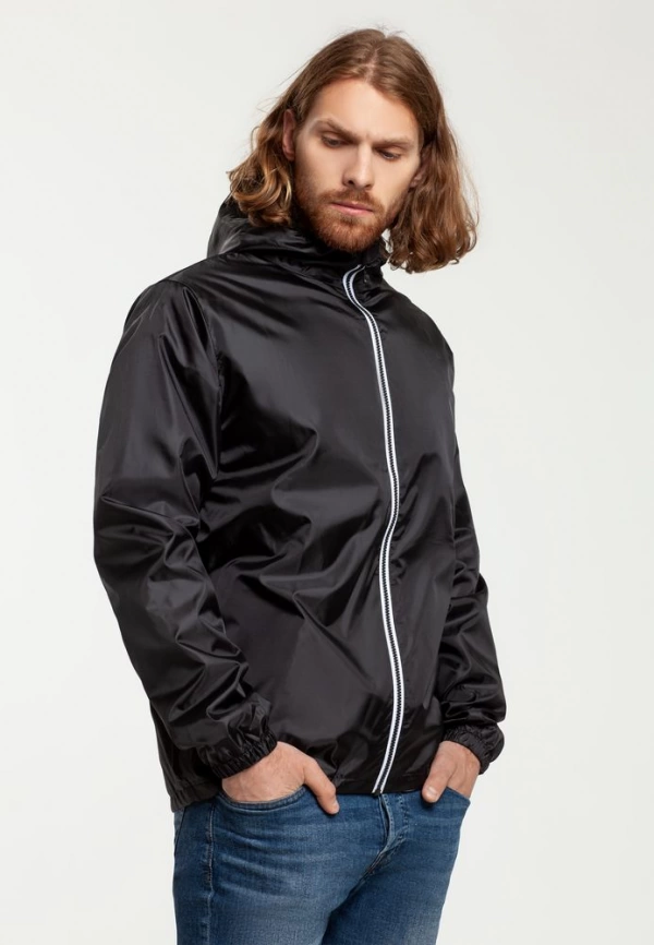 Ветровка мужская Fastplant черная, размер S фото 8