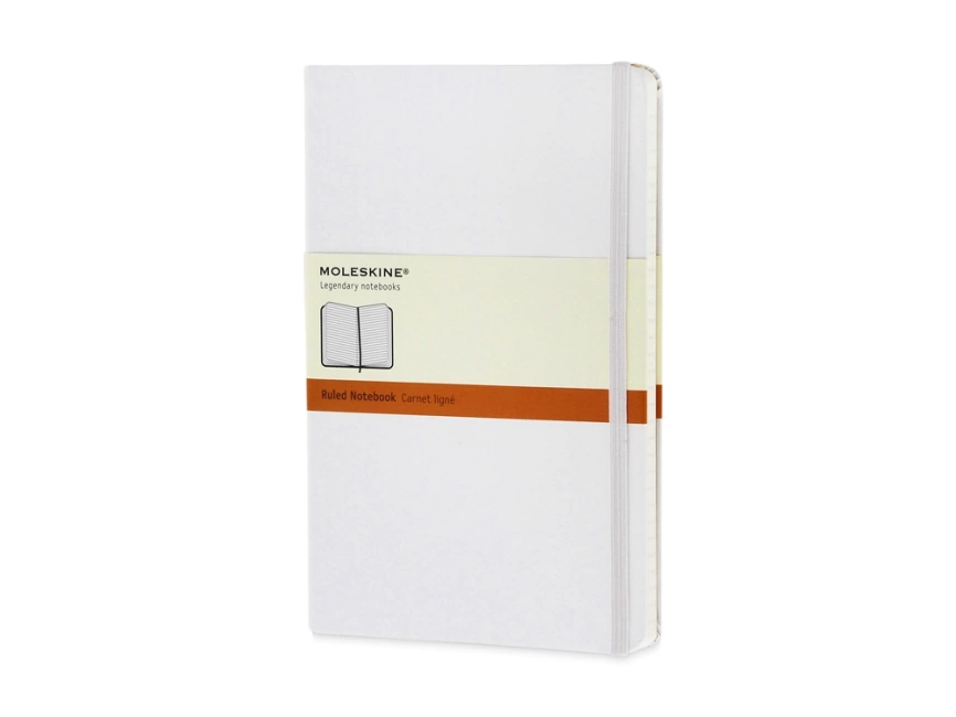 Записная книжка Moleskine Classic (в линейку) в твердой обложке, Large (13х21см), белый фото 1