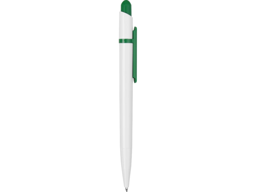 Ручка шариковая Этюд, белая с зеленым фото 3