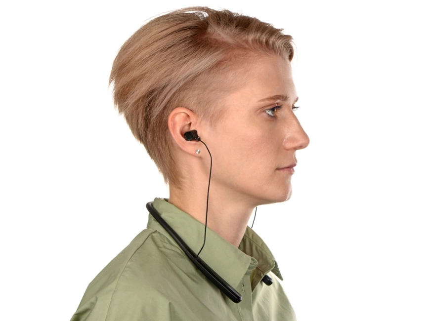 Беспроводные наушники с микрофоном Soundway, черный/белый фото 4