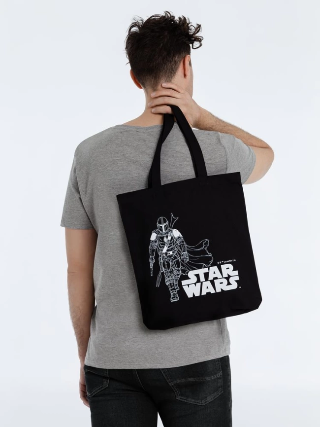 Холщовая сумка Mandalorian, черная фото 6
