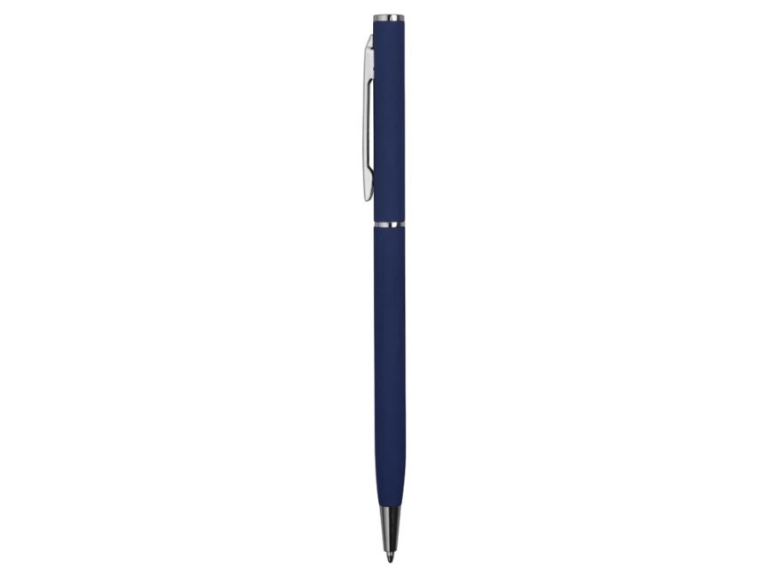 Ручка металлическая шариковая Атриум с покрытием софт-тач, синий фото 3
