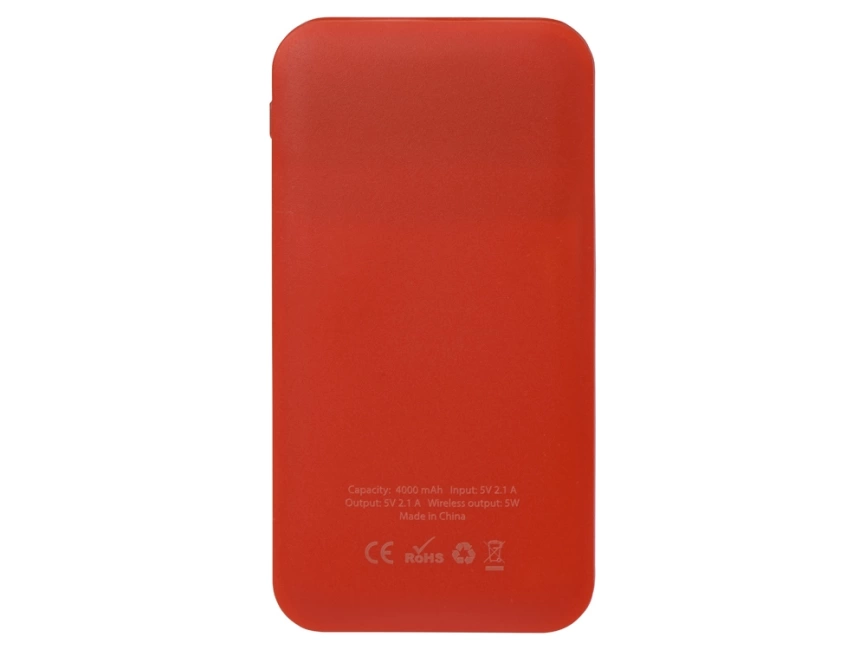 Портативное беспроводное зарядное устройство Impulse, 4000 mAh, красный фото 4