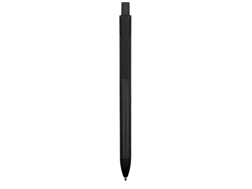 Ручка металлическая soft-touch шариковая Haptic, черный фото 2