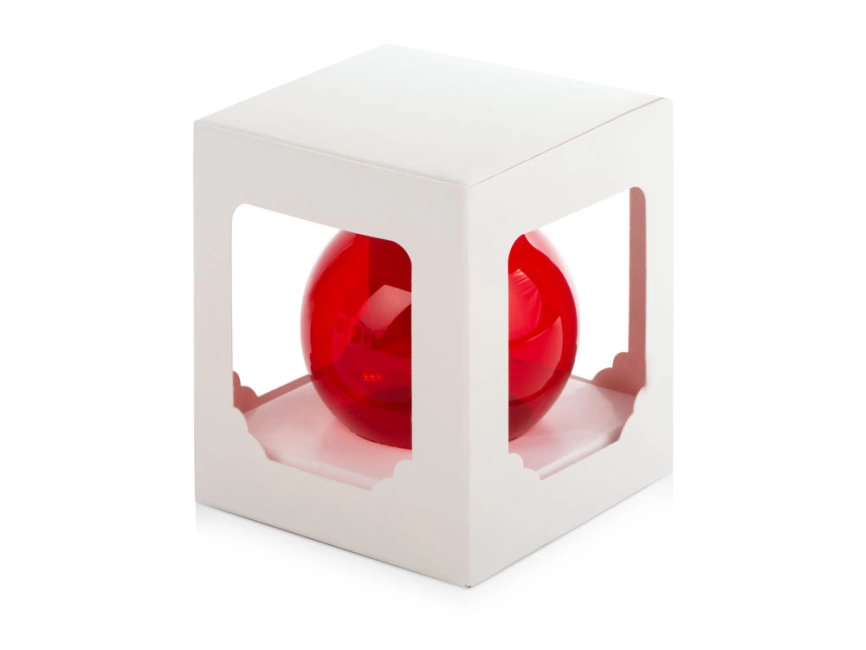 Стеклянный шар красный полупрозрачный, заготовка шара 6 см, цвет 13 фото 2