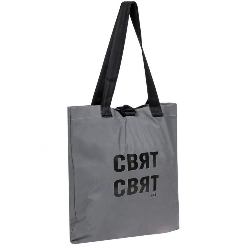 Шопер «Свят-свят» из светоотражающей ткани, серый фото 2