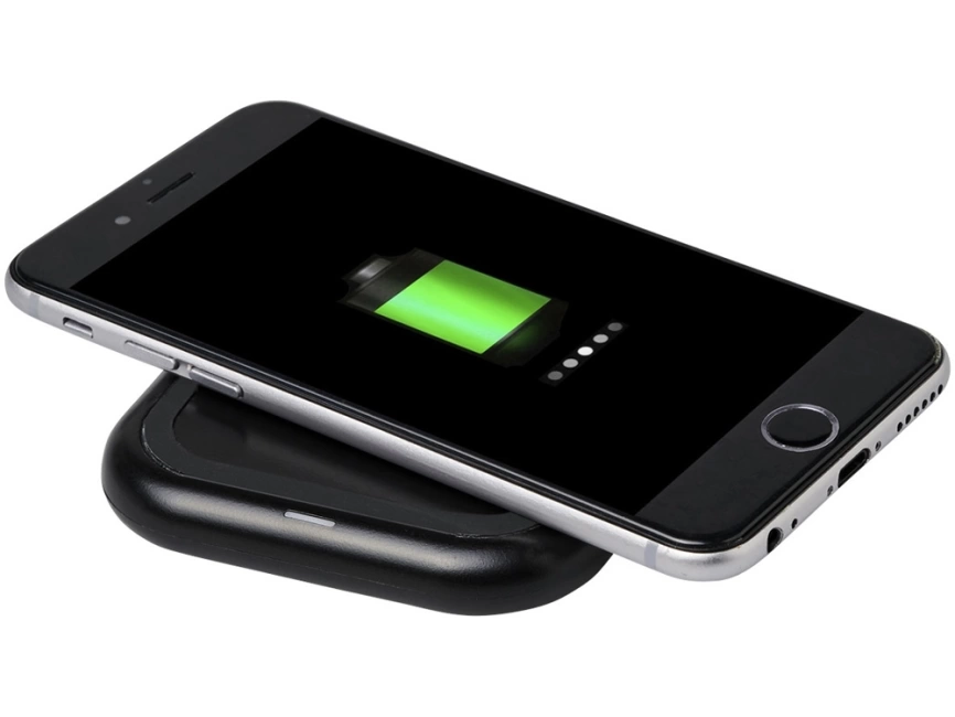 Беспроводная зарядка Radiant со светящимся логотипом, черный фото 1