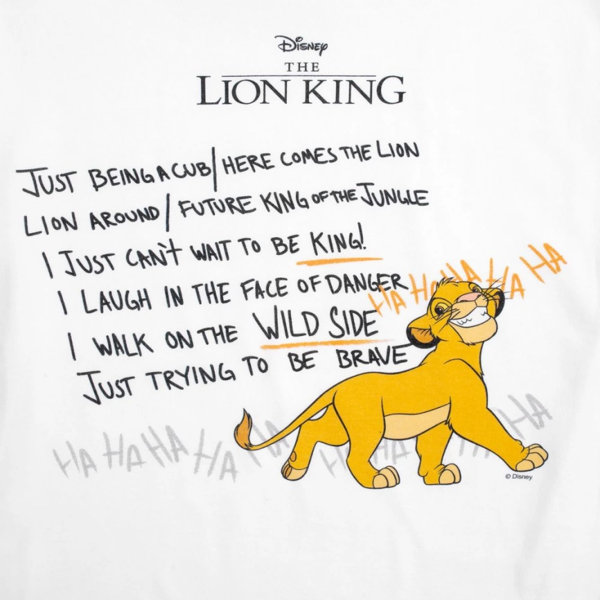 Футболка детская Simba's Song, белая, на рост 106-116 см (6 лет) фото 4