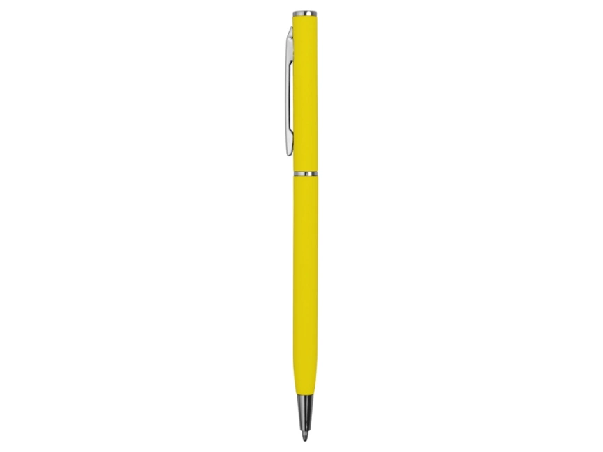Ручка металлическая шариковая Атриум с покрытием софт-тач, желтый фото 3