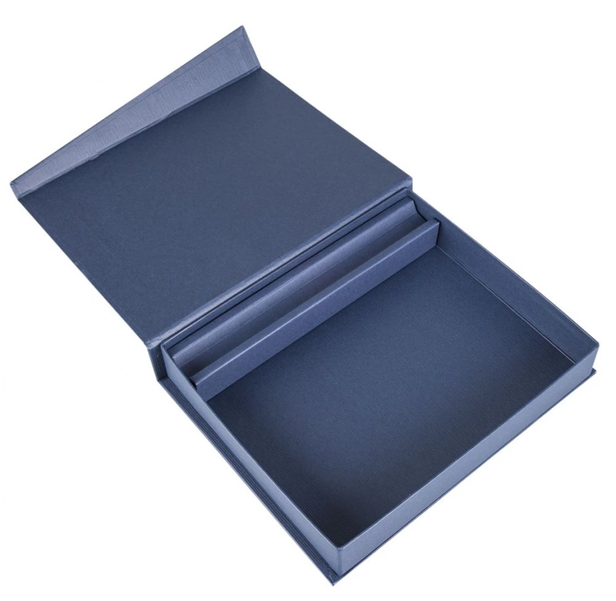 Коробка Duo под ежедневник и ручку, синяя фото 4