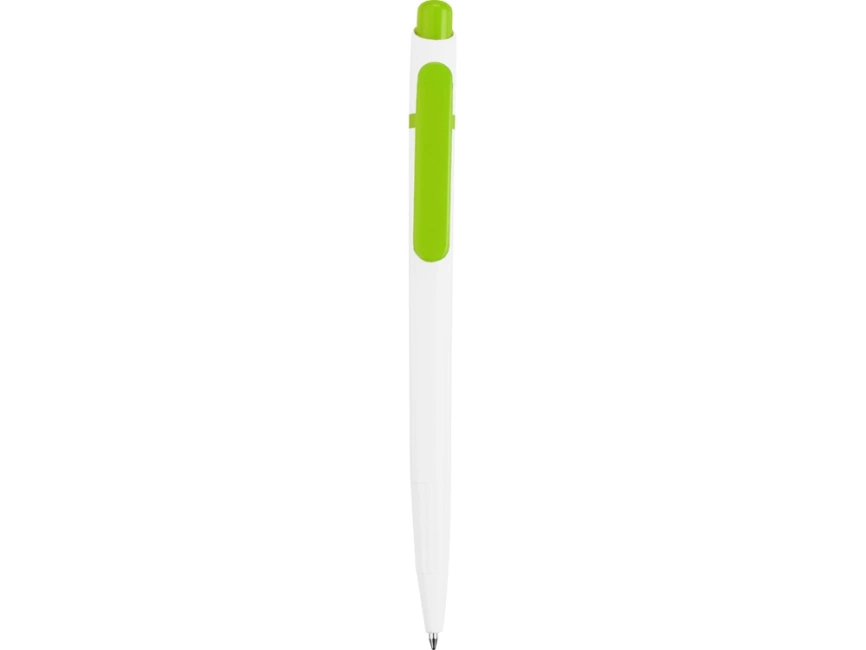 Ручка шариковая Этюд, белая с зеленое яблоко фото 2